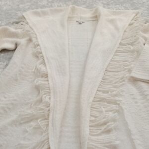 Pure Jill Cardigan Sweater Women's Size Small , Fringe Bohemian Boho